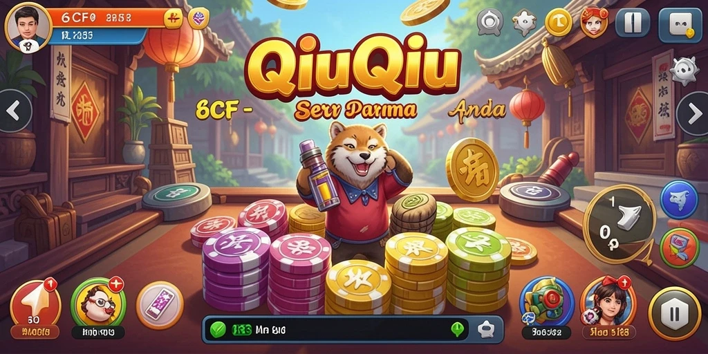 Gameplay seru QiuQiu di 6CF dengan tampilan menarik.