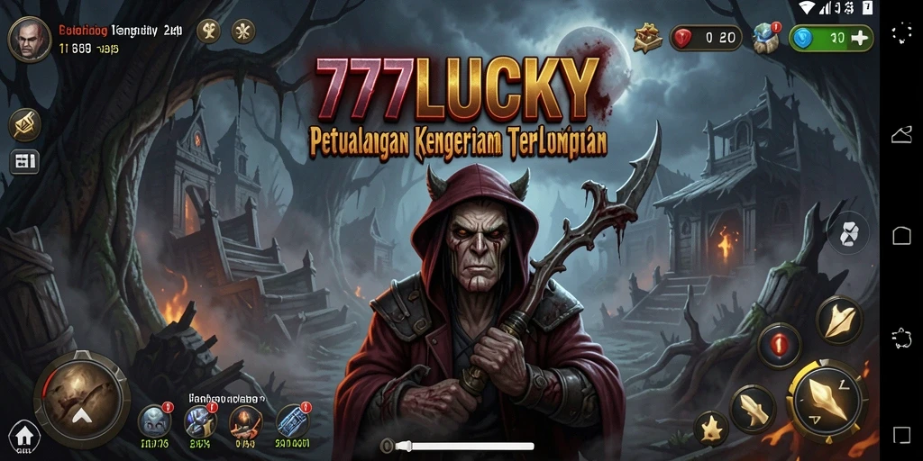 Screenshot menampilkan adegan menakutkan dalam game 777LUCKY.