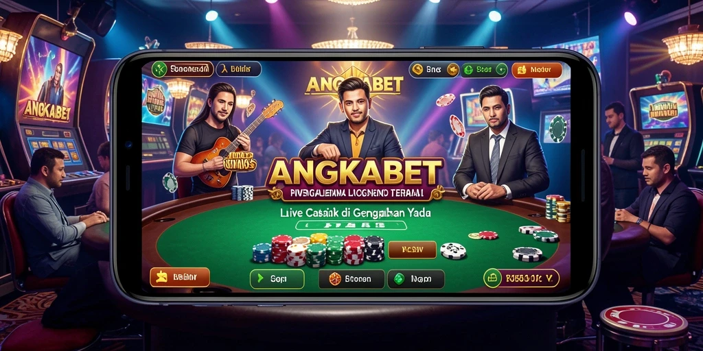 Tampilan visual menarik dari gameplay Live Casino ANGKABET.