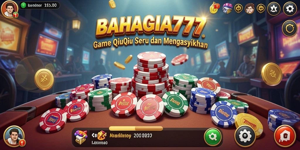 Tampilan gameplay seru QiuQiu di BAHAGIA777.