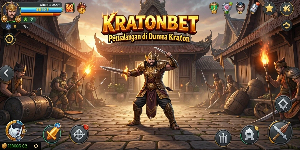 Tampilan seru gameplay KRATONBET di dunia petualangan.