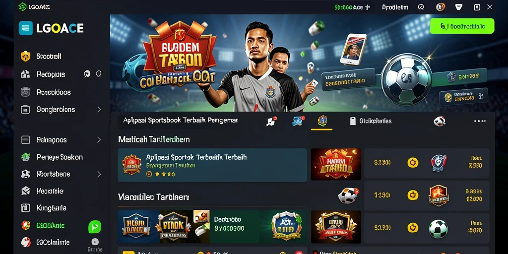 Screenshot <strong>LGOACE</strong> menampilkan pengalaman taruhan olahraga yang seru.