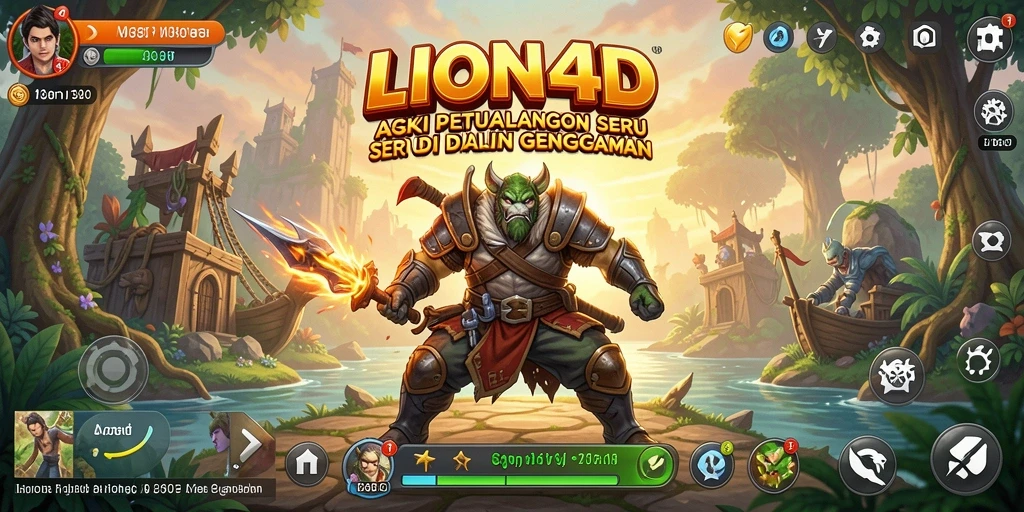 Gameplay LION4D yang menegangkan dan seru.