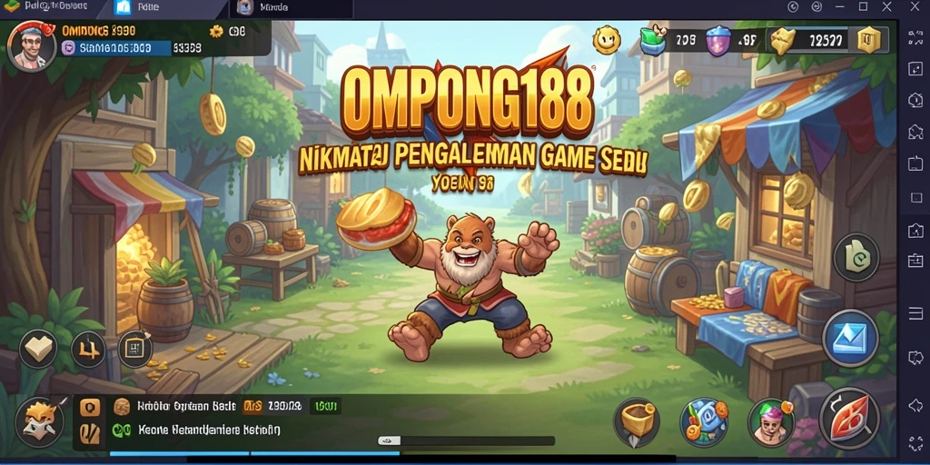 Tampilan gameplay OMPONG188 yang menarik dan penuh warna.