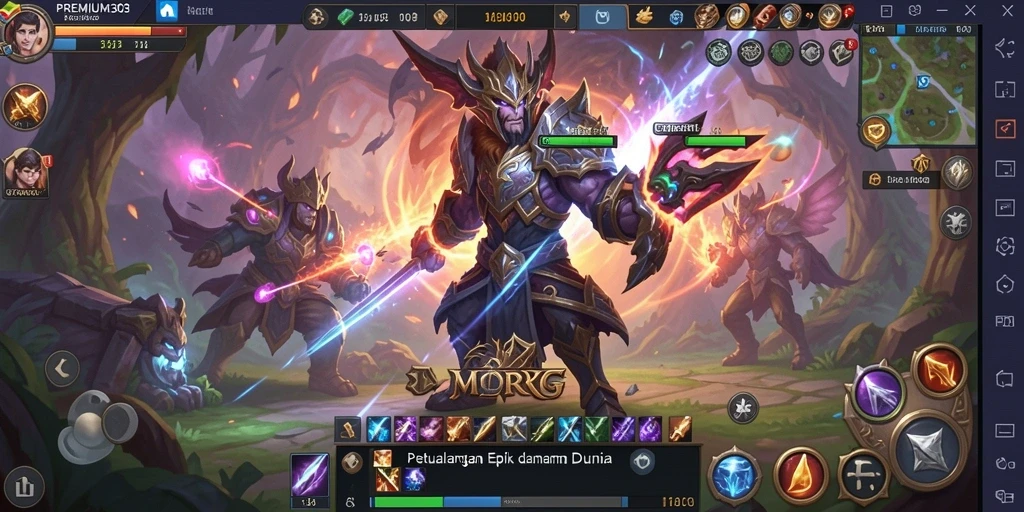 Tampilan menakjubkan dari gameplay MMORPG di PREMIUM303.