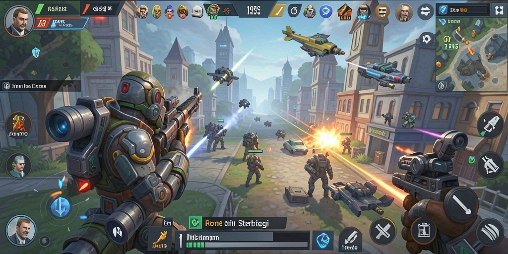 Tangkapan layar menunjukkan aksi penuh strategi dalam gameplay SLG R6R6.