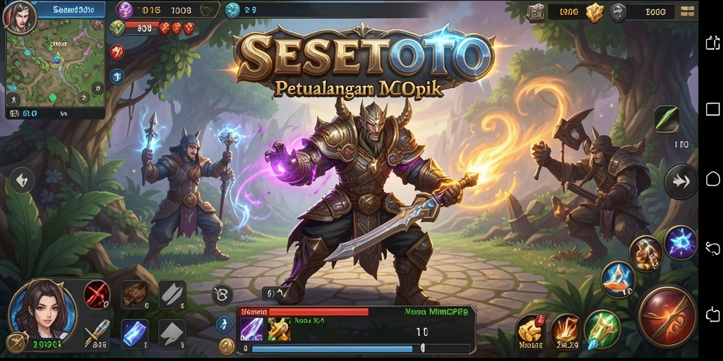 Screenshot gameplay menarik SESETOTO yang menampilkan pertarungan epik.
