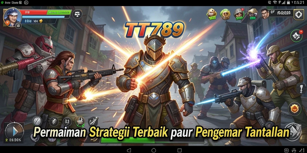 Screenshot utama TT789 menunjukkan pertarungan strategi yang intens dan mendebarkan.