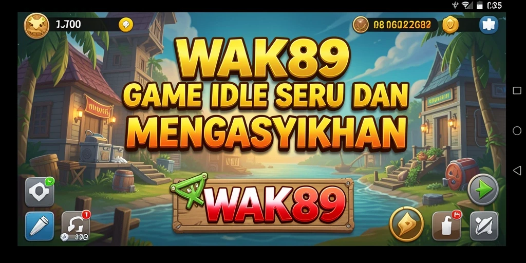 Tampilan gameplay WAK89 yang menarik dengan karakter dan sumber daya.