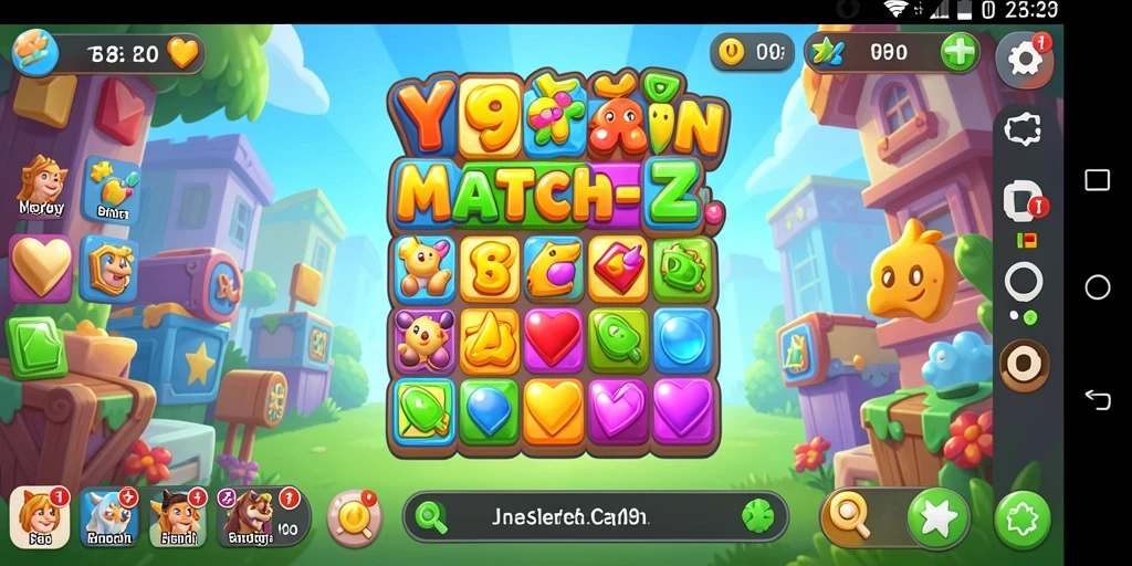 Screenshot Y89 menampilkan gameplay seru dan menantang dalam game Match-3.